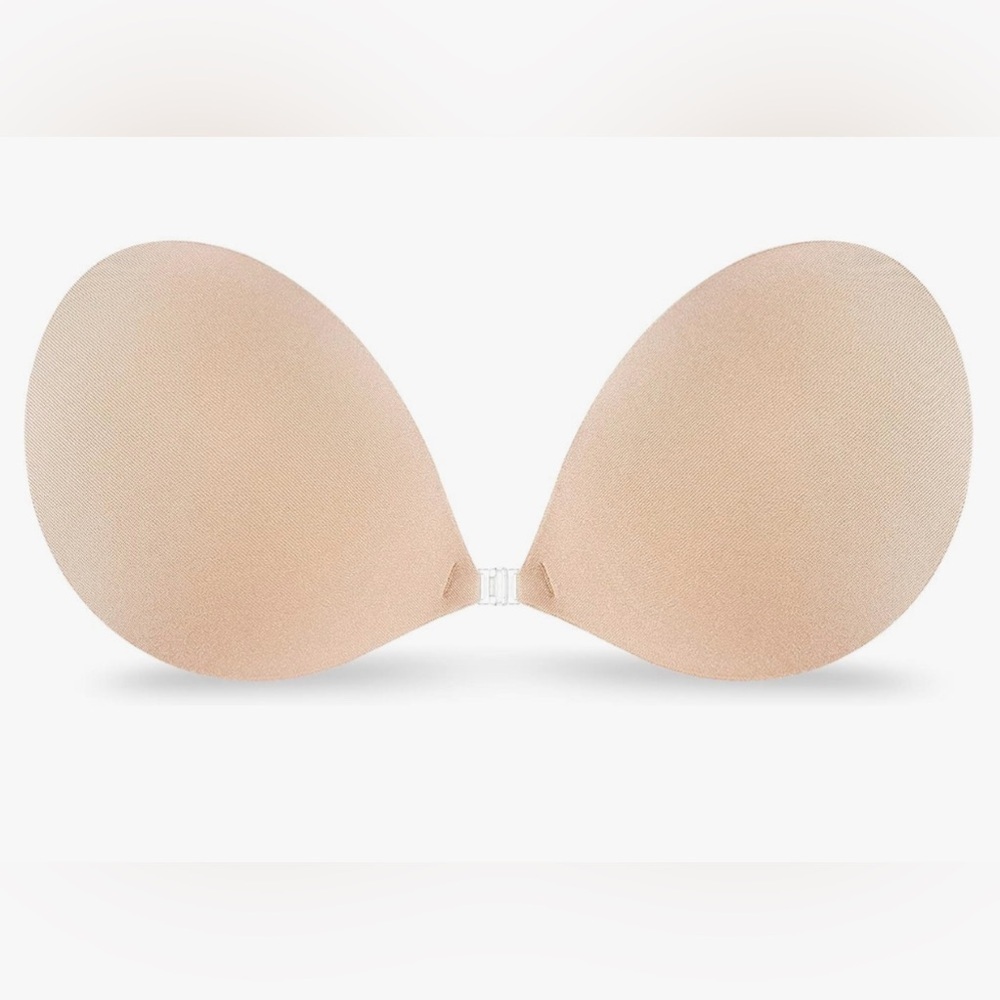 Strapless Sticky Bra Invisible Sticky Boobs Silicone Adhesive Backless, D Cup